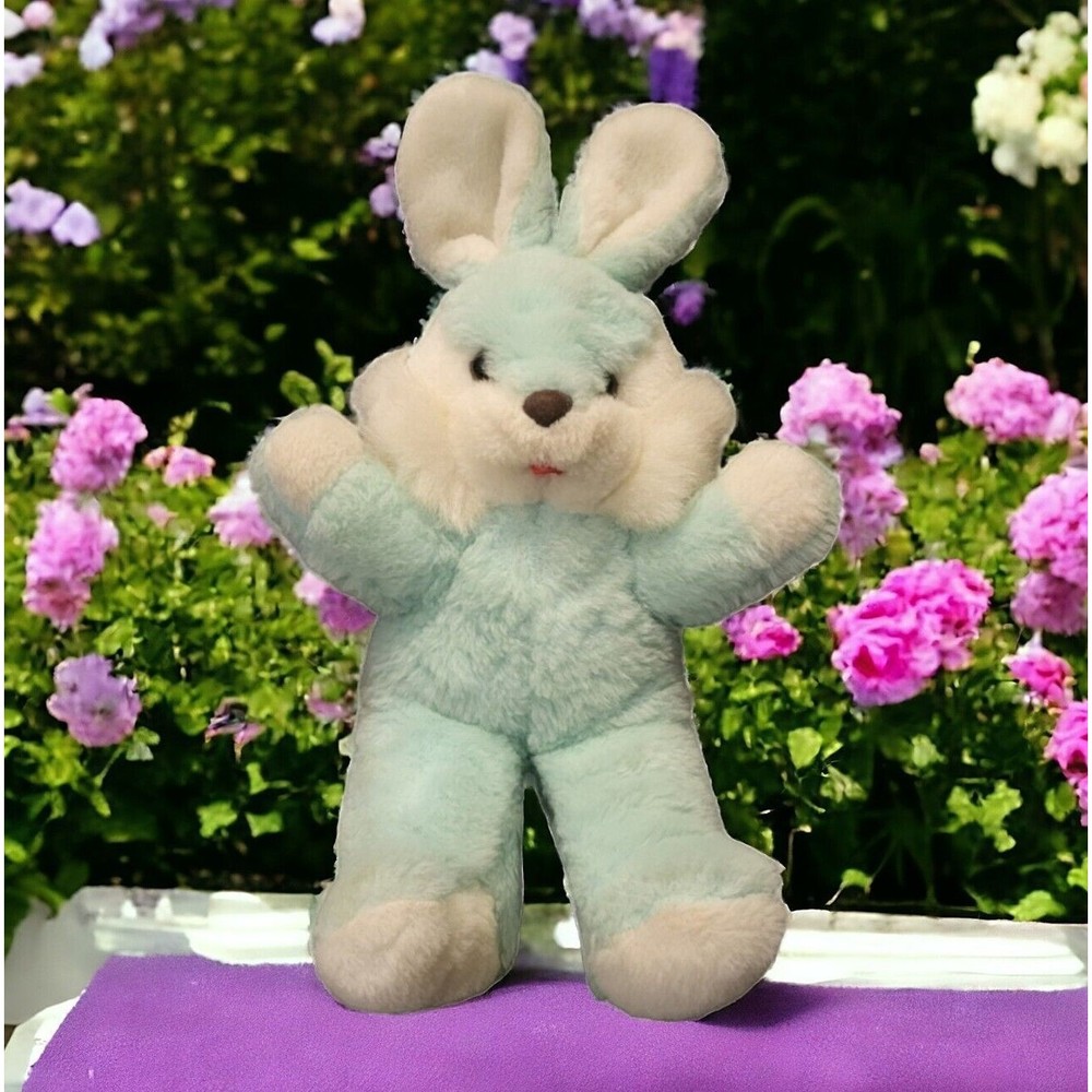 Vintage BEAUFORT Bunny Rabbit 16" Easter Pastel Green Teal Stuffed Animal